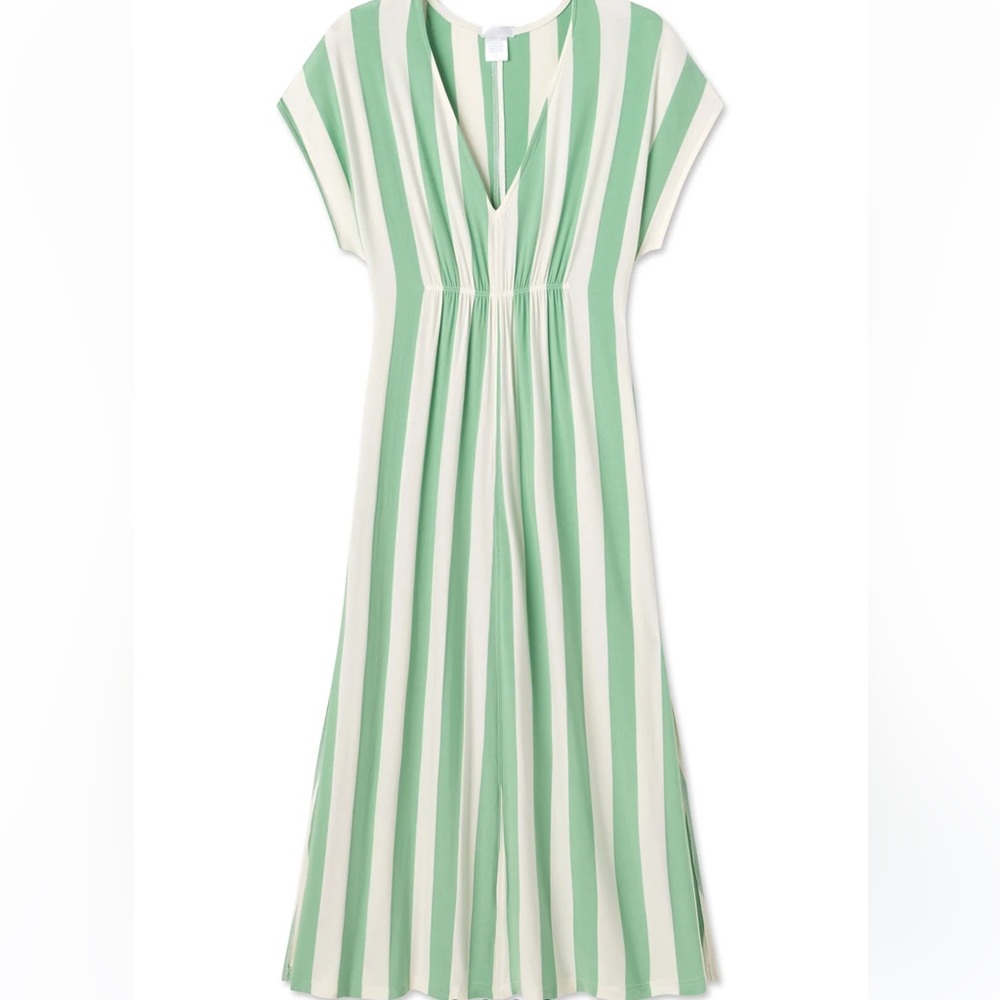 Lake- NWOT DreamKnit Caftan in Grass Stripe size M